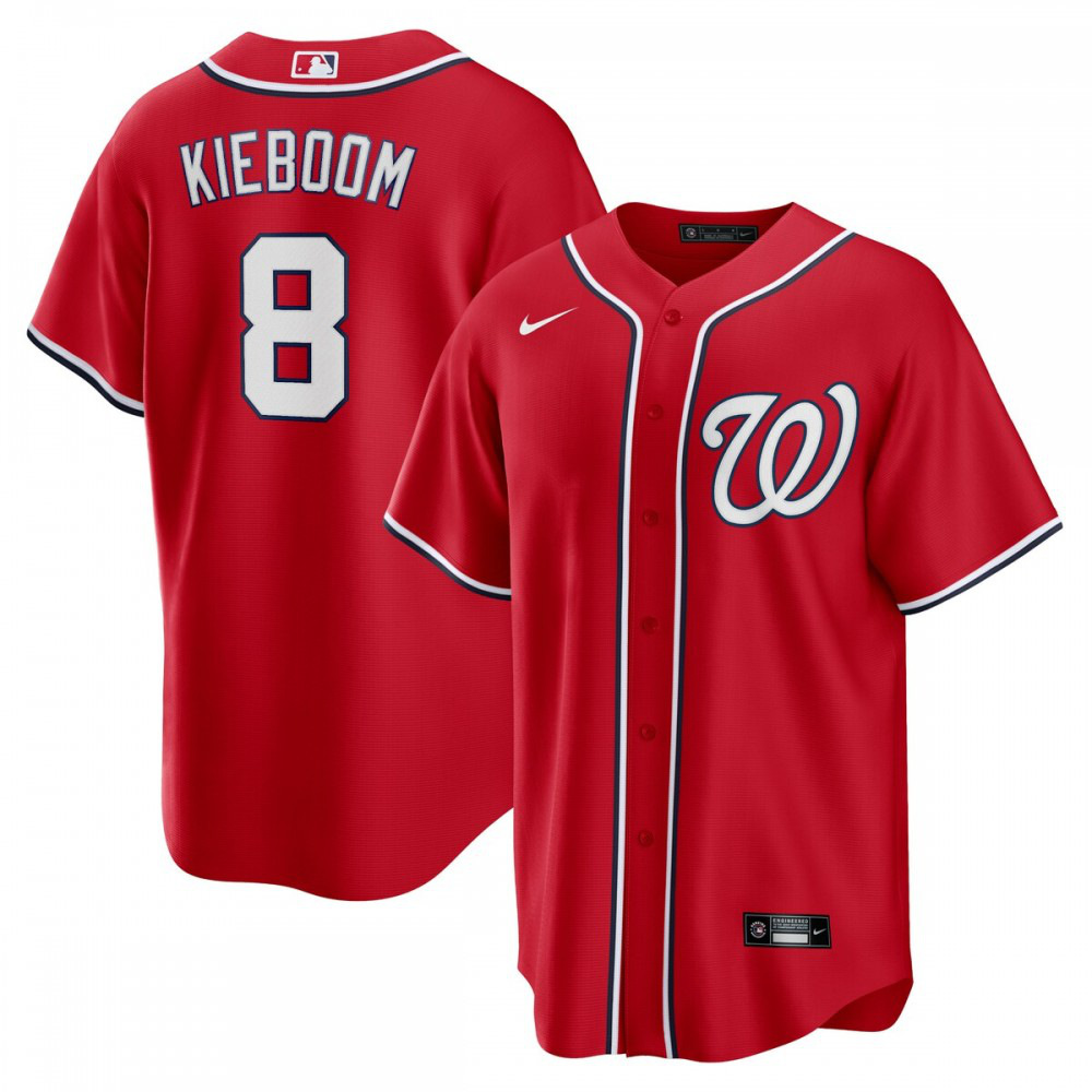 Carter Kieboom Washington Nationals Alternate Replica Player Name Jersey - Red-Pro Kit Vault | Brand New 26/27 Sports Jerseys